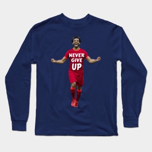 Mo Salah Never Give Up Long Sleeve T-Shirt